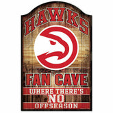 Atlanta Hawks NBA Fan Cave Wood Sign - Taass US