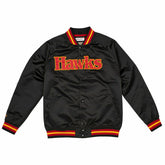 Atlanta Hawks Mitchell & Ness Lightweight Satin NBA Jacket Black - Taass for sale