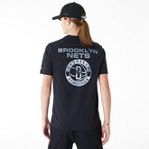 Brooklyn Nets Holographic New Era NBA T-Shirt Black - Taass US