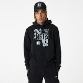 Brooklyn Nets Team Graphic New Era NBA Hoodie Black - Taass online