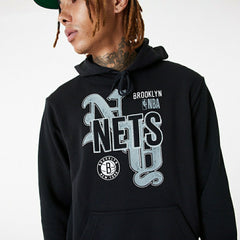 Brooklyn Nets Team Graphic New Era NBA Hoodie Black - Taass online