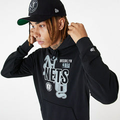 Brooklyn Nets Team Graphic New Era NBA Hoodie Black - Taass online