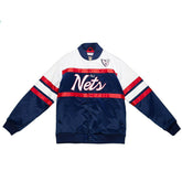 New Jersey Nets Mitchell & Ness Script Heavyweight Satin NBA Jacket - Taass US