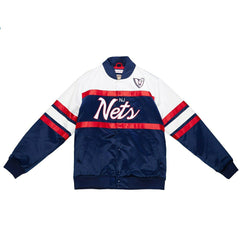 New Jersey Nets Mitchell & Ness Script Heavyweight Satin NBA Jacket - Taass US