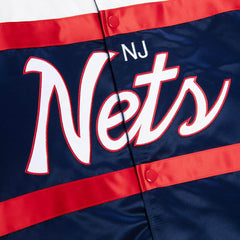 New Jersey Nets Mitchell & Ness Script Heavyweight Satin NBA Jacket - Taass US
