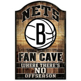Brooklyn Nets WinCraft NBA Fan Cave Wood Sign - Taass sale