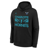 Charlotte Hornets NBA Courtside Jordan Club Hoodie Black (YOUTH) - Taass discount