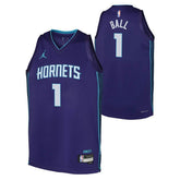 LaMelo Ball #1 Charlotte Hornets Jordan Swingman NBA Jersey Purple (YOUTH) - Taass near me