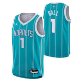Lamelo Ball #1 Charlotte Hornets Jordan Swingman NBA Jersey Teal (YOUTH) - Taass sale