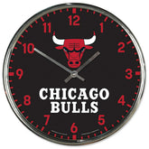 Chicago Bulls Chrome NBA Team Design Wall Clock - Taass US