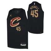 Donovan Mitchell #45 Cleveland Cavaliers Statement Swingman NBA Jersey Black (YOUTH) - Taass near me