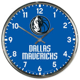 Dallas Mavericks Chrome NBA Team Design Wall Clock - Taass for sale