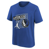 Dallas Mavericks Statement Jordan NBA T-Shirt Blue (YOUTH) - Taass online
