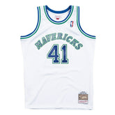 Dirk Nowitzki #41 Dallas Mavericks 1998-99 Mitchell & Ness Swingman NBA Jersey White - Taass near me