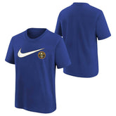 Denver Nuggets Nike Swoosh Logo NBA T-Shirt Blue (YOUTH) - Taass near me
