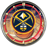 Denver Nuggets WinCraft Chrome NBA Wall Clock - Taass discount