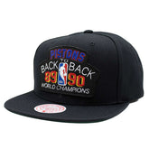 Detroit Pistons Back To Back Champions Mitchell & Ness Snapback NBA Cap - Taass for sale