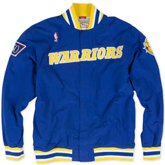 Golden State Warriors 1996-97 Authentic Warm Up NBA Jacket Blue - Taass for sale