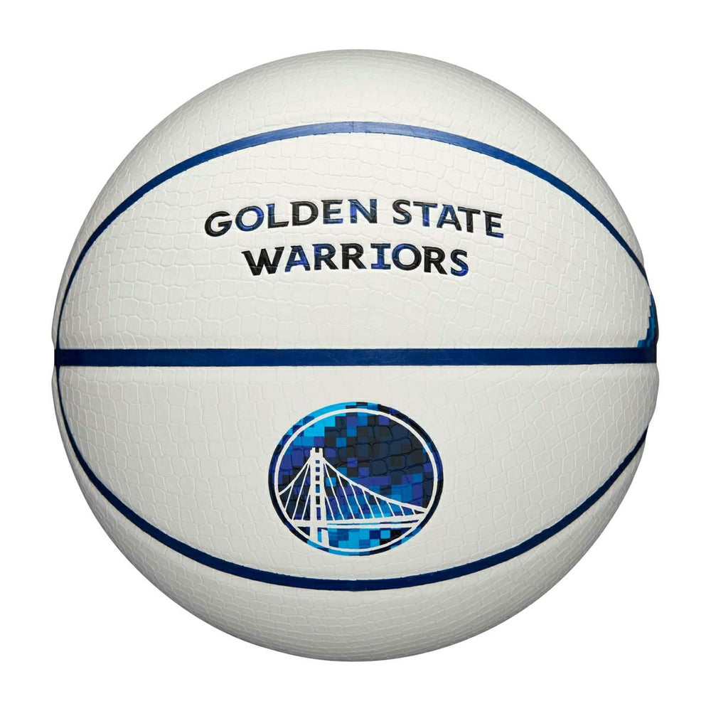 Golden State Warriors Pixel NBA Basketball White (Size 7) - Taass sale