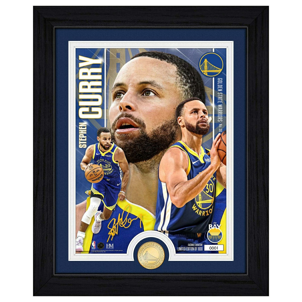 Stephen Curry Golden State Warriors Artist Proof Bronze Coin NBA Photo Frame - Taass sale