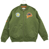 Golden State Warriors Olive Mitchell & Ness Heavyweight Satin NBA Jacket - Taass online