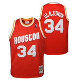 Hakeem Olajuwon #34 Houston Rockets 1993-94 Youth Swingman NBA Jersey Red (YOUTH) - Taass for sale