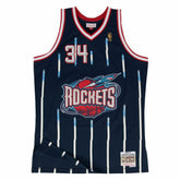 Hakeem Olajuwon #34 Houston Rockets 1996-97 Swingman NBA Jersey Navy - Taass for sale