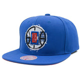 Los Angeles Clippers Embroidery Glitch Mitchell & Ness Snapback NBA Cap Blue - Taass sale