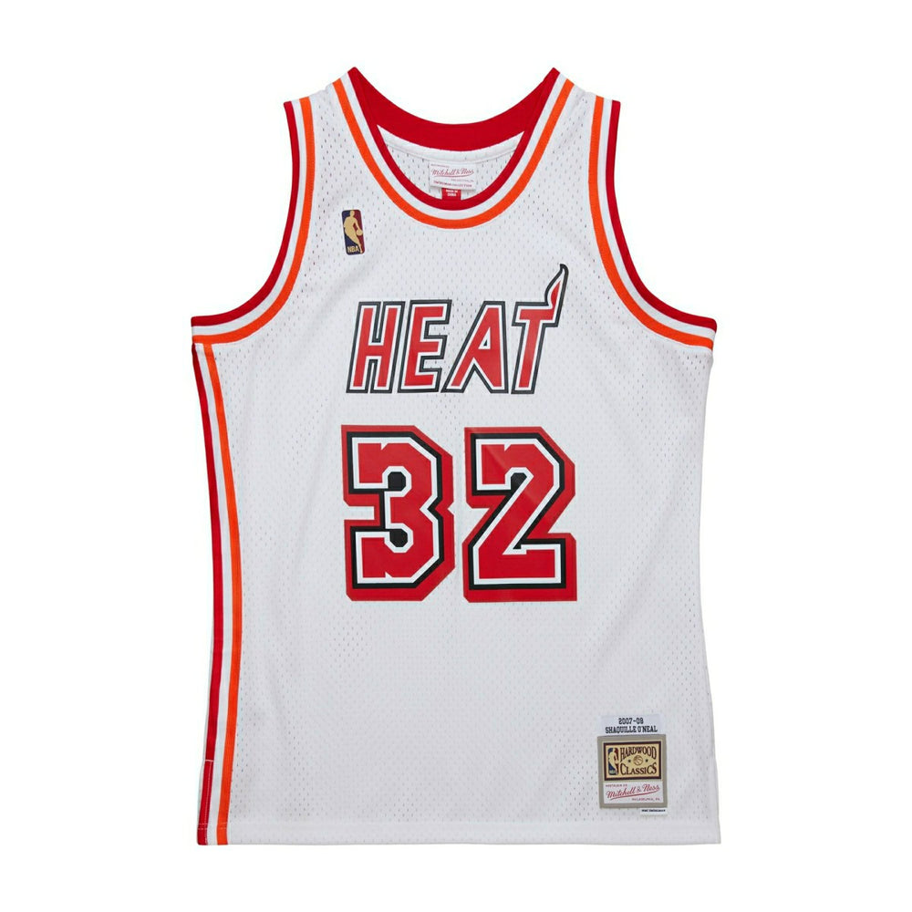 Shaquille O'Neal #32 Miami Heat 2007-08 Mitchell & Ness Swingman NBA Jersey White - Taass discount