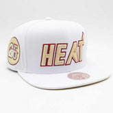 Miami Heat Winter White Mitchell & Ness Snapback NBA Cap - Taass online