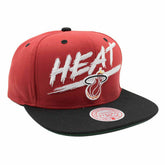 Miami Heat Transcript Mitchell & Ness Snapback NBA Cap - Taass near me