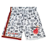 Miami Heat Doodle Mitchell & Ness Swingman NBA Shorts - Taass sale