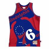 Philadelphia 76ers Big Face 2.0 Mitchell & Ness NBA Jersey Red - Taass for sale