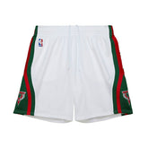 Milwaukee Bucks 2013-14 Mitchell & Ness Swingman NBA Shorts White - Taass discount