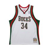 Giannis Antetokounmpo #34 Milwaukee Bucks 2013-14 Mitchell & Ness Swingman NBA Jersey White - Taass for sale
