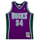 Ray Allen #34 Milwaukee Bucks 2001-02 Mitchell & Ness Swingman NBA Jersey Purple - Taass US