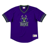 Milwaukee Bucks Unbeaten Mitchell & Ness NBA V-Neck Mesh Shirt Purple - Taass online