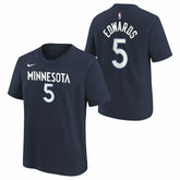 Anthony Edwards #5 Minnesota Timberwolves Player NBA T-Shirt Navy (YOUTH) - Taass online