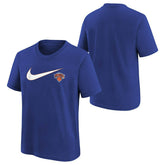 New York Knicks Nike Swoosh Logo NBA T-Shirt Blue (YOUTH) - Taass for sale