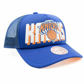 New York Knicks NBA Billboard Mitchell & Ness Trucker Cap - Taass for sale