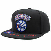 Philadelphia 76ers Front Loaded Mitchell & Ness Snapback NBA Cap Black - Taass near me