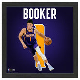 Devin Booker #1 Phoenix Suns Impact Jersey Framed NBA Photo - Taass sale