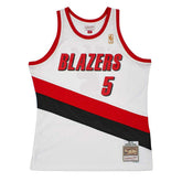 Jermaine O'Neal #5 Portland Trail Blazers 1996-97 Mitchell & Ness Swingman NBA Jersey White - Taass online