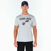 Utah Jazz Team Logo New Era NBA T-Shirt Gray - Taass near me