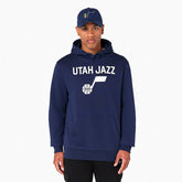 Utah Jazz Team Logo New Era Hoodie NBA Sweatshirt Navy - Taass sale
