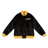 Boston Bruins Heavyweight Satin Mitchell & Ness NHL Jacket Black - Taass near me