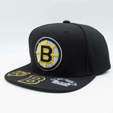 Boston Bruins Hat Trick Mitchell & Ness Snapback NHL Cap Black - Taass discount