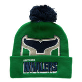 Hartford Whalers Punch Out Mitchell & Ness NHL Knit Hat Green - Taass sale