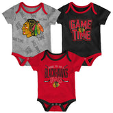 Chicago Blackhawks Game Time NHL Baby Bodysuit Set (3-Piece) - Taass discount