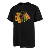 Chicago Blackhawks Team Logo '47 Echo NHL T-Shirt Black - Taass discount